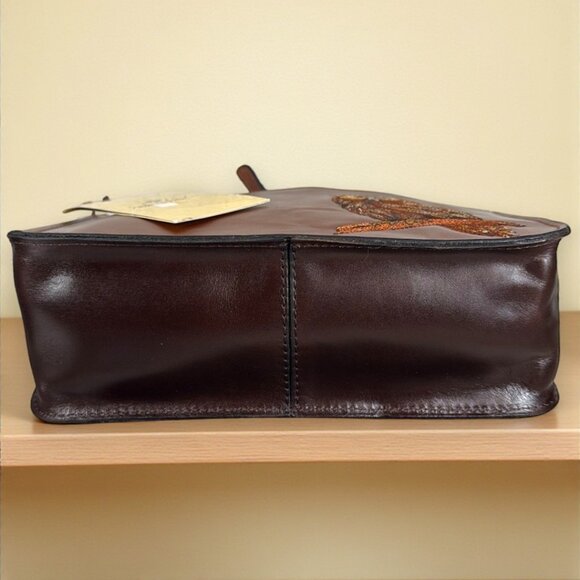 Patricia Nash Nazaire Owl Embroidery Colorblock Crossbody Bag with Dust Bag New - Picture 7 of 15